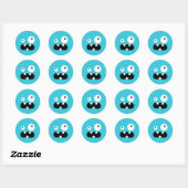 Sticker Rond Petit monstre (Feuille)