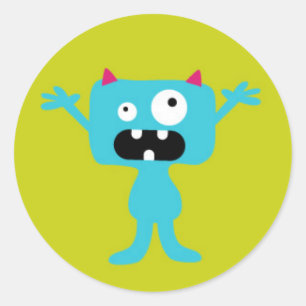 Sticker Rond Petit monstre