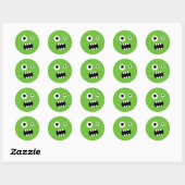 Sticker Rond Petit monstre (Feuille)