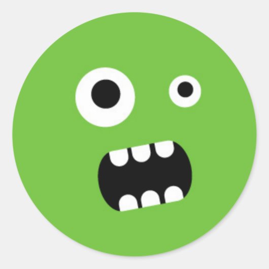 Sticker Rond Petit monstre (Devant)