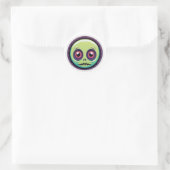 Sticker Rond Petit monstre d'halloween (Sac)