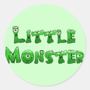 Sticker Rond Petit monstre tombé