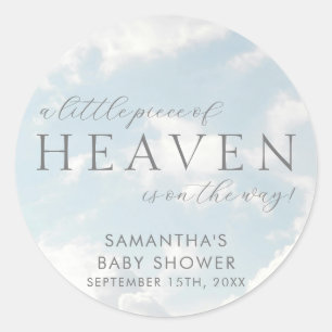 Sticker Rond Petit morceau de Baby shower du ciel rêvé