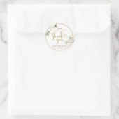 Sticker Rond Petit morceau floral blanc du ciel (Sac)
