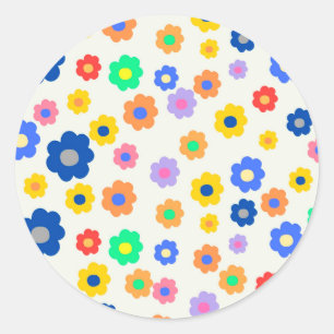 Sticker Rond Petit Motif indépendant coloré Y2K