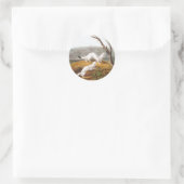 Sticker Rond Petit Nimble Weasel Putorius agilis Illustration (Sac)