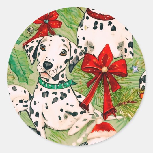 Sticker Rond Petit Noël (Devant)