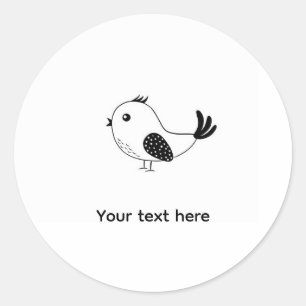 Sticker Rond Petit oiseau individuel