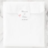 Sticker Rond petit oiseau rose (Sac)