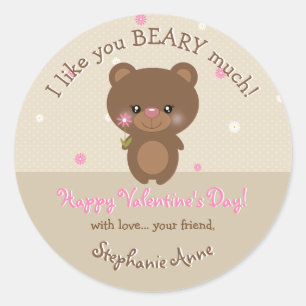 Sticker Rond Petit Ours doux