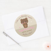 Sticker Rond Petit Ours doux (Enveloppe)