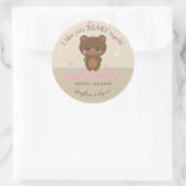 Sticker Rond Petit Ours doux (Sac)