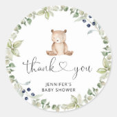 Sticker Rond Petit ours du feuillage d'Eucalyptus (Devant)