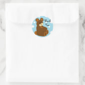Sticker Rond Petit Ours Merci (Sac)