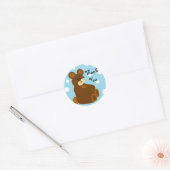 Sticker Rond Petit Ours Merci (Enveloppe)