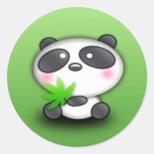 Sticker Rond Petit Panda Cub (Devant)
