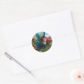 Sticker Rond Petit Papillon Fée Volant (Enveloppe)