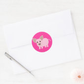 Sticker Rond Petit Piggie (Enveloppe)