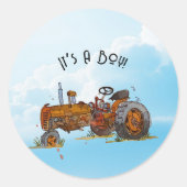 Sticker Rond Petit pilote sur le chemin (Devant)
