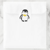 Sticker Rond Petit Pingouin mignon (Sac)
