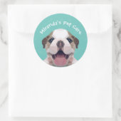Sticker Rond Petit Pog Chien Soins pour animaux de compagnie Gr (Sac)