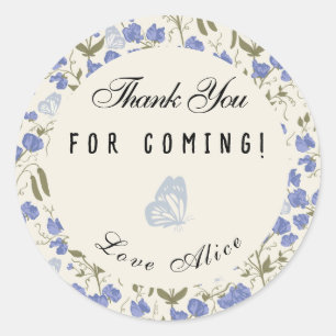 Sticker Rond Petit pois doux Merci d'anniversaire pour venir