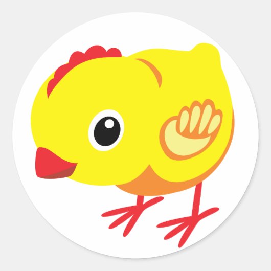 Sticker Rond petit poulet (Devant)