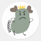 Sticker Rond Petit prince vert en colère (Devant)