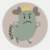 Sticker Rond Petit prince vert en colère (Devant)