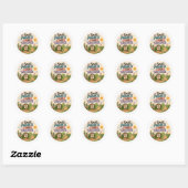 Sticker Rond Petit progrès est toujours progrès Mignonne Tortue (Feuille)