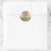 Sticker Rond Petit progrès est toujours progrès Mignonne Tortue (Sac)