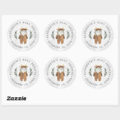 Sticker Rond Petit renne | Baby shower de Noël Favoriser (Feuille)