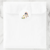 Sticker Rond Petit robot jardinier (Sac)