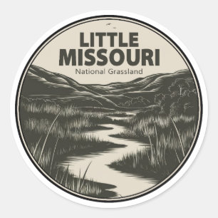 Sticker Rond Petit ruisseau national des Prairies du Missouri