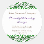 Sticker Rond Petit savon vert modifiable de 1½ po (Devant)