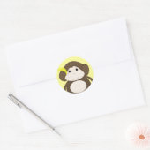 Sticker Rond Petit singe idiot (Enveloppe)