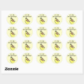 Sticker Rond Petit singe sur Banana 2e anniversaire (Feuille)