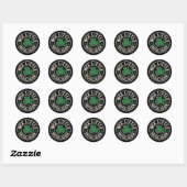 Sticker Rond Petit Trèfle de Saint-Patrick de Hooligan (Feuille)
