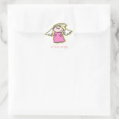 Sticker Rond Petite Ange (petit ange) (Sac)