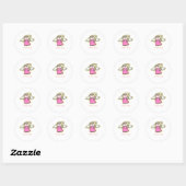 Sticker Rond Petite Ange (petit ange) (Feuille)