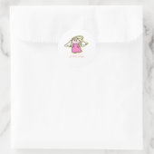 Sticker Rond Petite Ange (petit ange) (Sac)