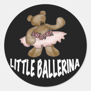Sticker Rond Petite ballerine d'ours