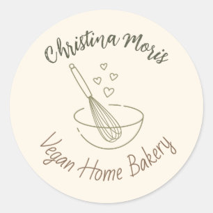 Sticker Rond Petite Boulangerie Végane à Domicile