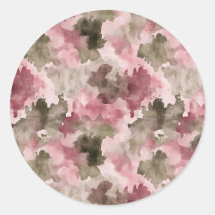 Sticker Rond Petite chasseuse de canard camouflage pour Baby Sh
