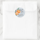 Sticker Rond Petite Chérie Faveur de Fête de Mariage Citron Ble (Sac)