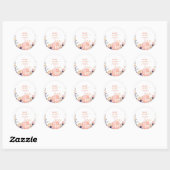 Sticker Rond Petite citrouille rose bébé sprinkle classique ron (Feuille)