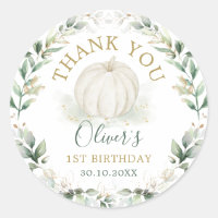 Petite Citrouille Sage verdure Gold Wreath Anniver