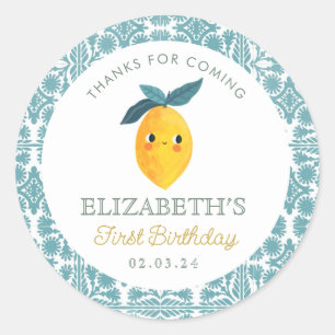 Sticker Rond Petite Cutie Citrus Citrus Anniversaire
