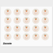 Sticker Rond Petite Cutie Oranges Merci (Feuille)
