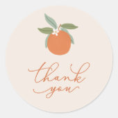 Sticker Rond Petite Cutie Oranges Merci (Devant)